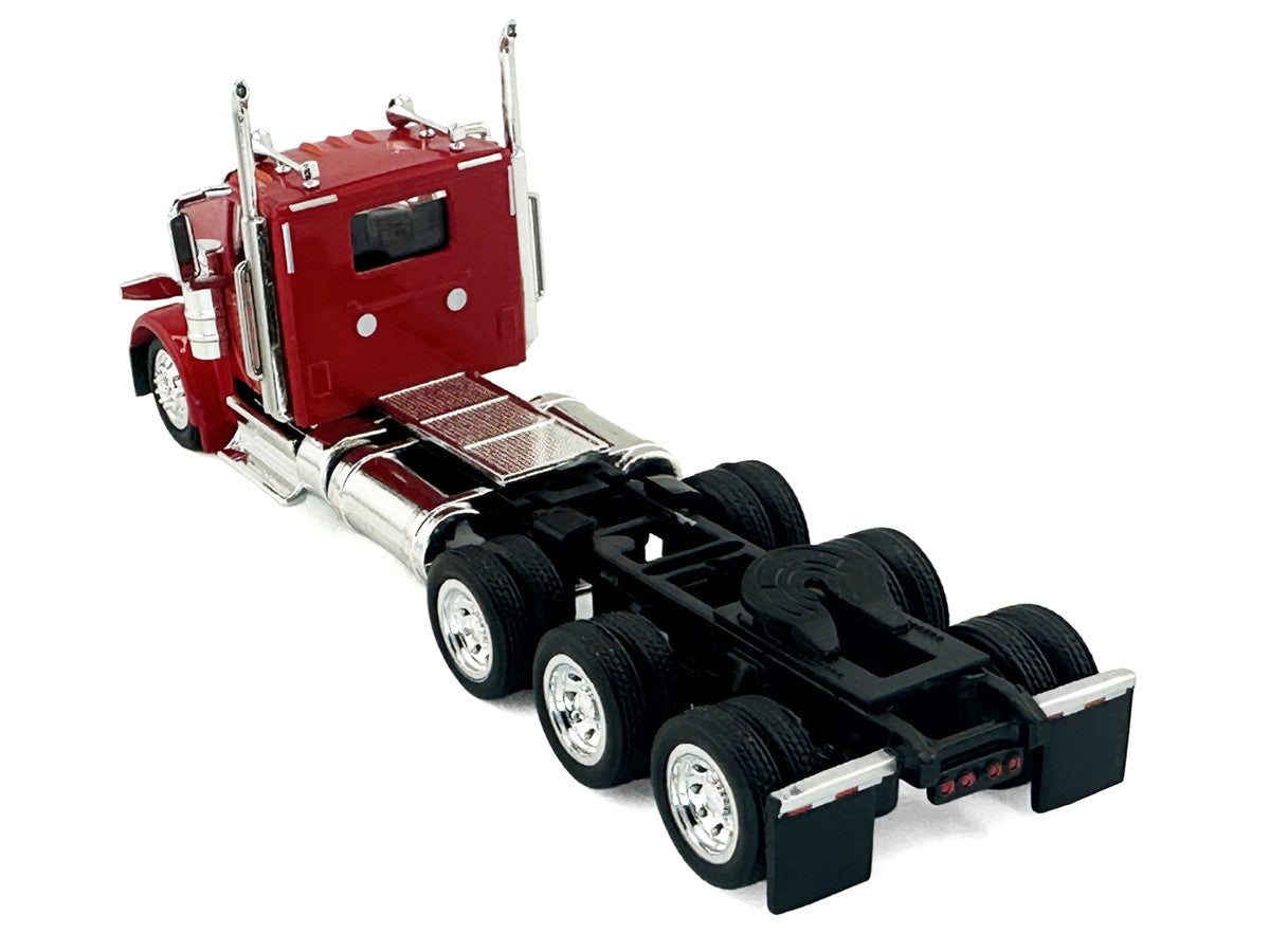 Peterbilt 589 3-Axel Day Cab Red 1/87 (HO) Plastic Model Car by HO Logistics-1