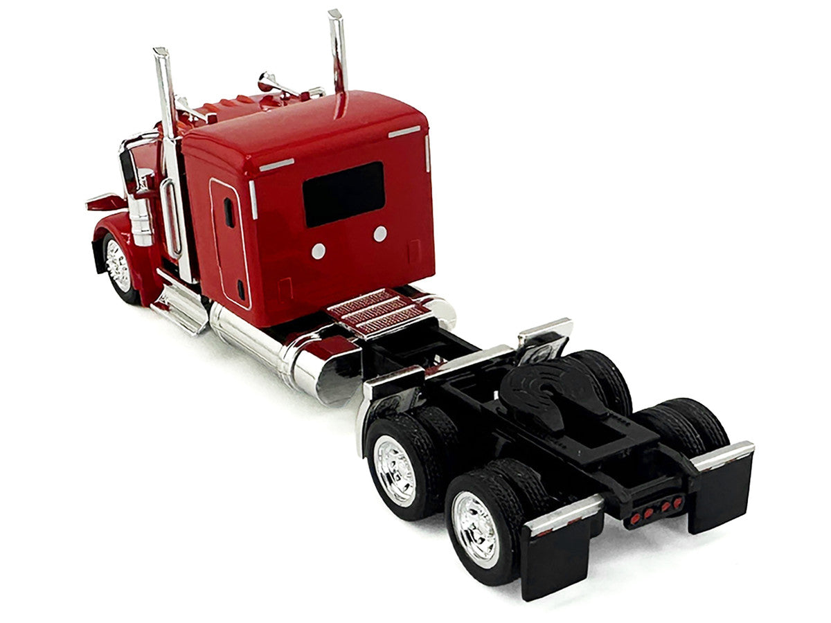 Peterbilt 589 Truck with 72 Inch Sleeper Red 1/87 (HO) Plastic Model Car by HO Logistics-0