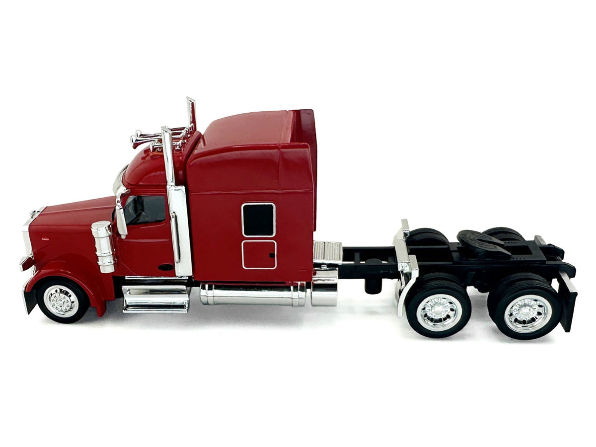 Peterbilt 589 with Stand Up Sleeper Cab Red 1/87 (HO) Plastic Model Car by HO Logistics-1