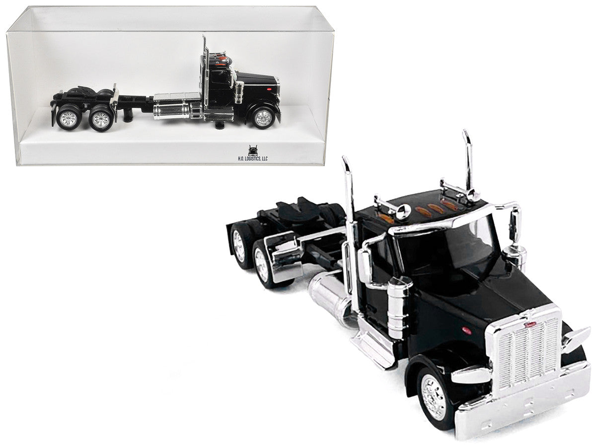 Peterbilt 589 2-Axel Day Cab Black 1/87 (HO) Plastic Model Car by HO Logistics-2