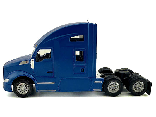Kenworth T680 Sleeper Cab Blue Metallic 1/87 (HO) Plastic Model Car by HO Logistics-0