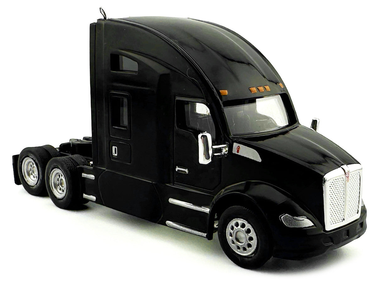 Kenworth T680 Sleeper Cab Black 1/87 (HO) Plastic Model Car by HO Logistics-1