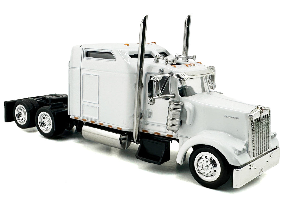 Kenworth W900L Truck Tractor with Sleeper Cab White 1/87 (HO) Scale Plastic Model Car by HO Logistics-2
