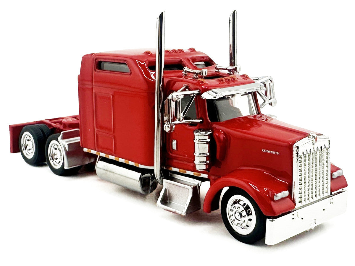 Kenworth W900L Truck Tractor with Sleeper Cab Red 1/87 (HO) Scale Plastic Model Car by HO Logistics-2