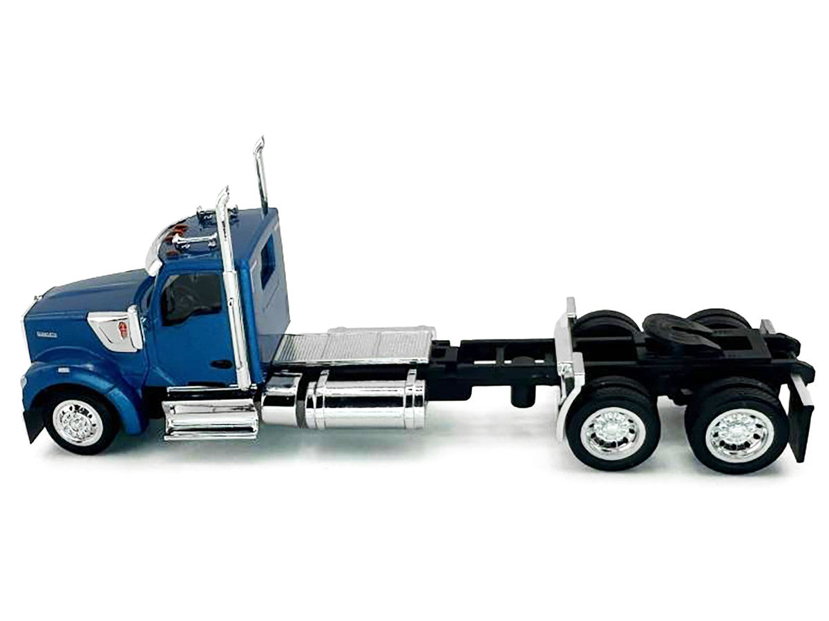 Kenworth W990 2-Axel Day Cab Blue Metallic 1/87 (HO) Plastic Model Car by HO Logistics-1