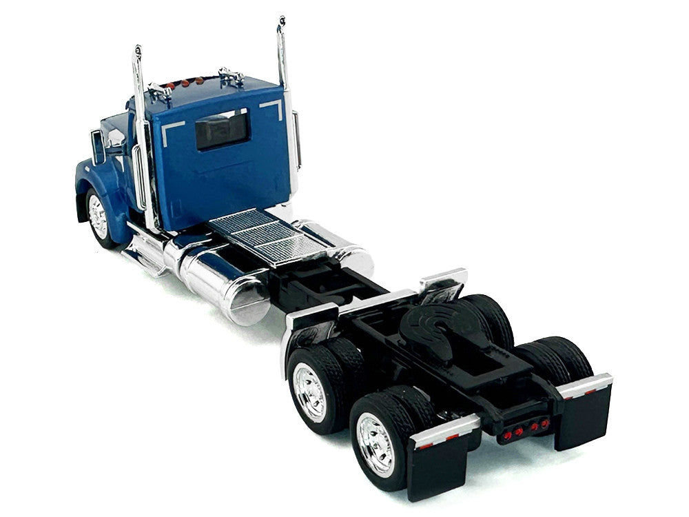 Kenworth W990 2-Axel Day Cab Blue Metallic 1/87 (HO) Plastic Model Car by HO Logistics-0