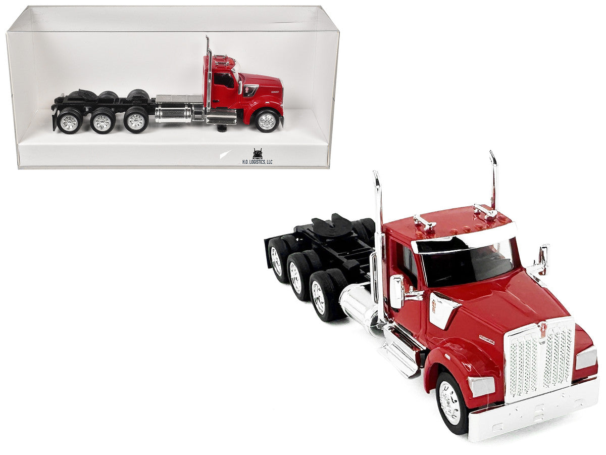 Kenworth W990 3-Axel Day Cab Red 1/87 (HO) Plastic Model Car by HO Logistics-2
