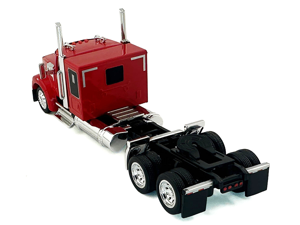 Kenworth W990 with Flat Top Sleeper Cab Red 1/87 (HO) Plastic Model Car by HO Logistics-1