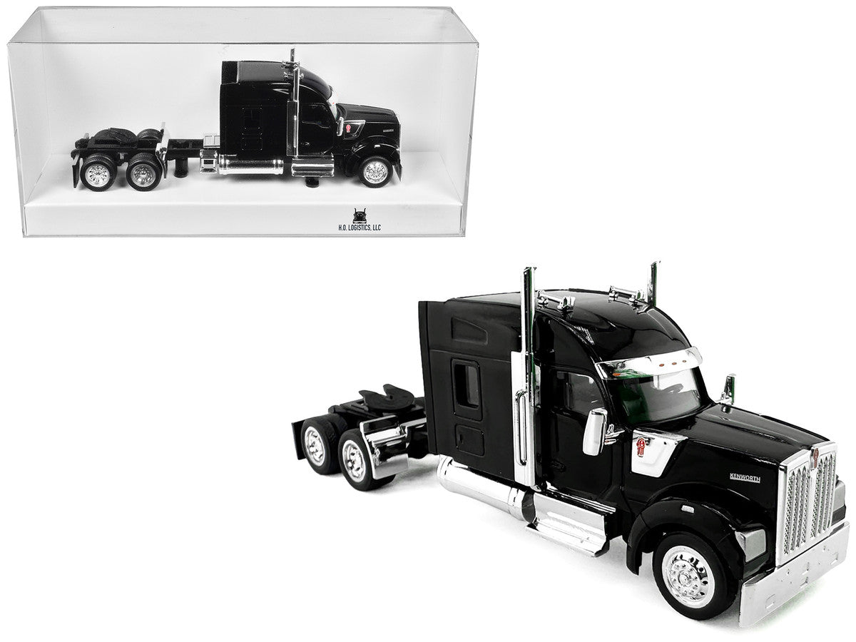 Kenworth W990 with Stand Up Sleeper Cab Black 1/87 (HO) Plastic Model Car by HO Logistics-0