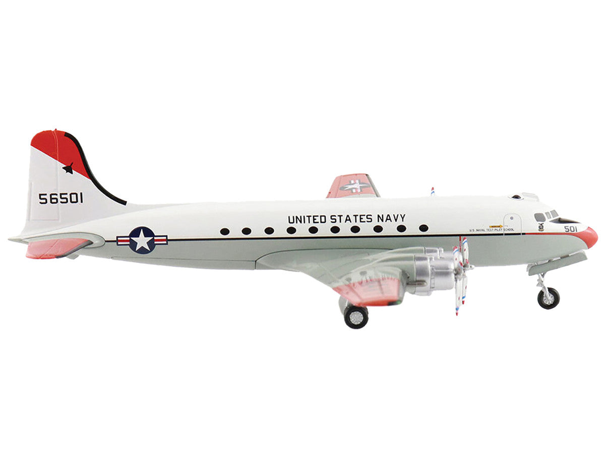 Douglas C-54Q Skymaster Transport Aircraft "US Navy Test Pilot School" (1973) United States Navy "Airliner Series" 1/200 Diecast Model by Hobby Master-0