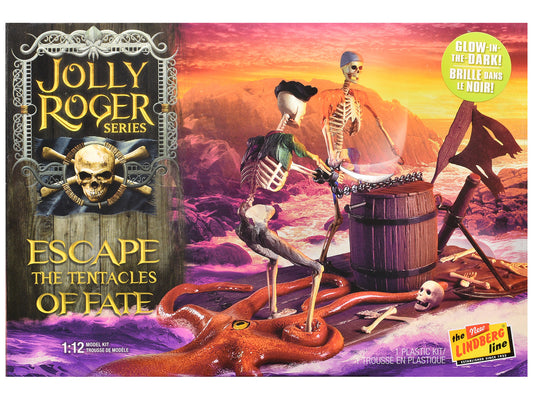 Skill 2 Model Kit Jolly Roger Series "Escape the Tentacles of Fate" Diorama Set 1/12 Scale Model by Lindberg-0