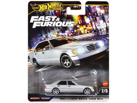 Mercedes-Benz 500 SEL Silver Metallic "The Fast and the Furious: Tokyo Drift" (2006) Movie "Fast & Furious" Series Diecast Model Car by Hot Wheels-0