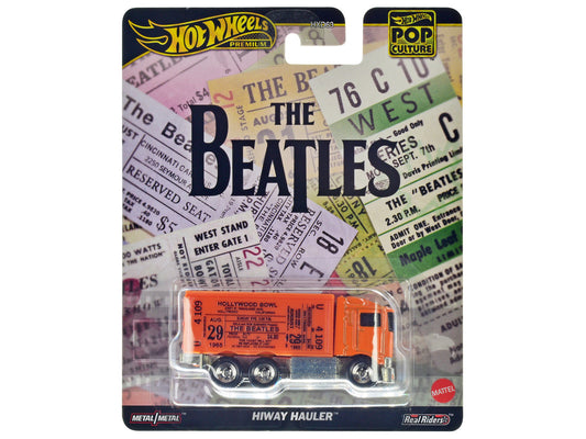 Hiway Hauler Orange with Concert Ticket Graphics "The Beatles" "Pop Culture" Series Diecast Model Car by Hot Wheels-0