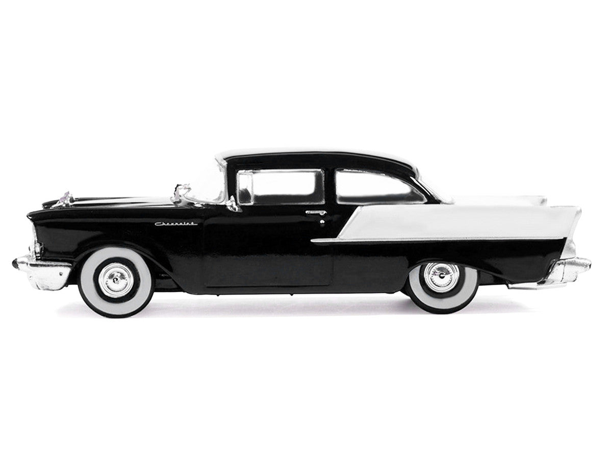 1957 Chevrolet One-Fifty Sedan Black and White 1/64 Diecast Model Car by IXO Models-0
