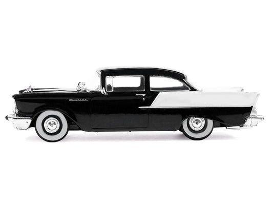 1957 Chevrolet One-Fifty Sedan Black and White 1/64 Diecast Model Car by IXO Models-0