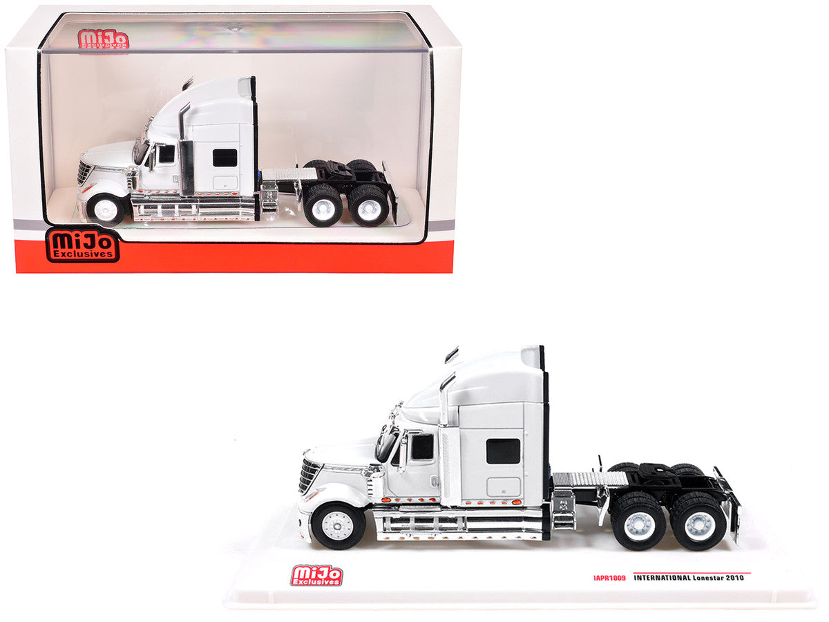 2010 International Lonestar Truck Tractor White 1/64 Diecast Model by IXO Models-0
