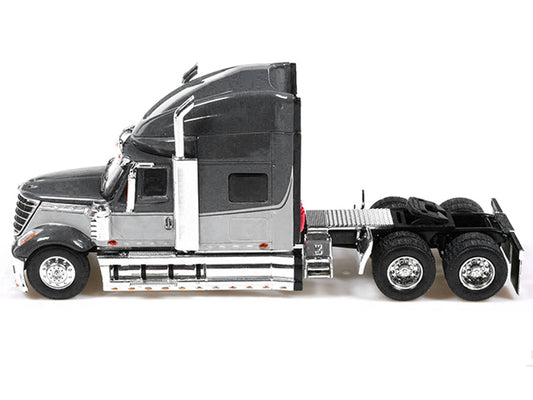 2010 International Lonestar Truck Tractor Gray and Light Gray Two-Tone 1/64 Diecast Model by IXO Models-0