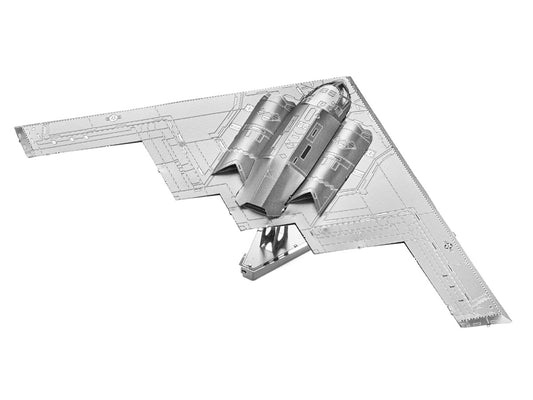 Model Kit Northrop Grumman B-2 Spirit Stealth Bomber Aircraft (Moderate Difficulty) Steel Model by Metal Earth-0
