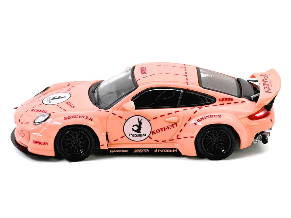Pandem 997 "Pink Pig" Pink with Graphics 1/64 Diecast Model Car by Inno Models-1