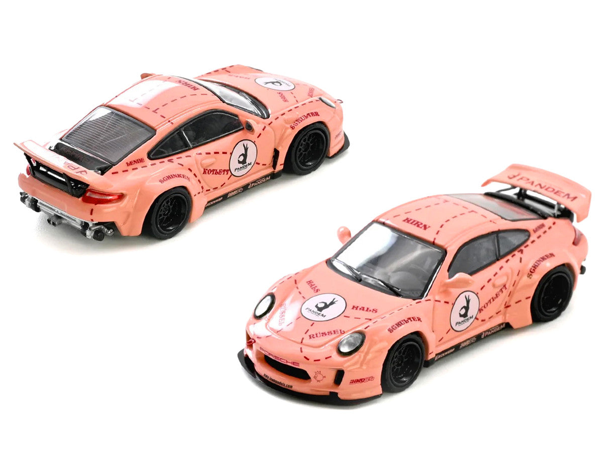 Pandem 997 "Pink Pig" Pink with Graphics 1/64 Diecast Model Car by Inno Models-3