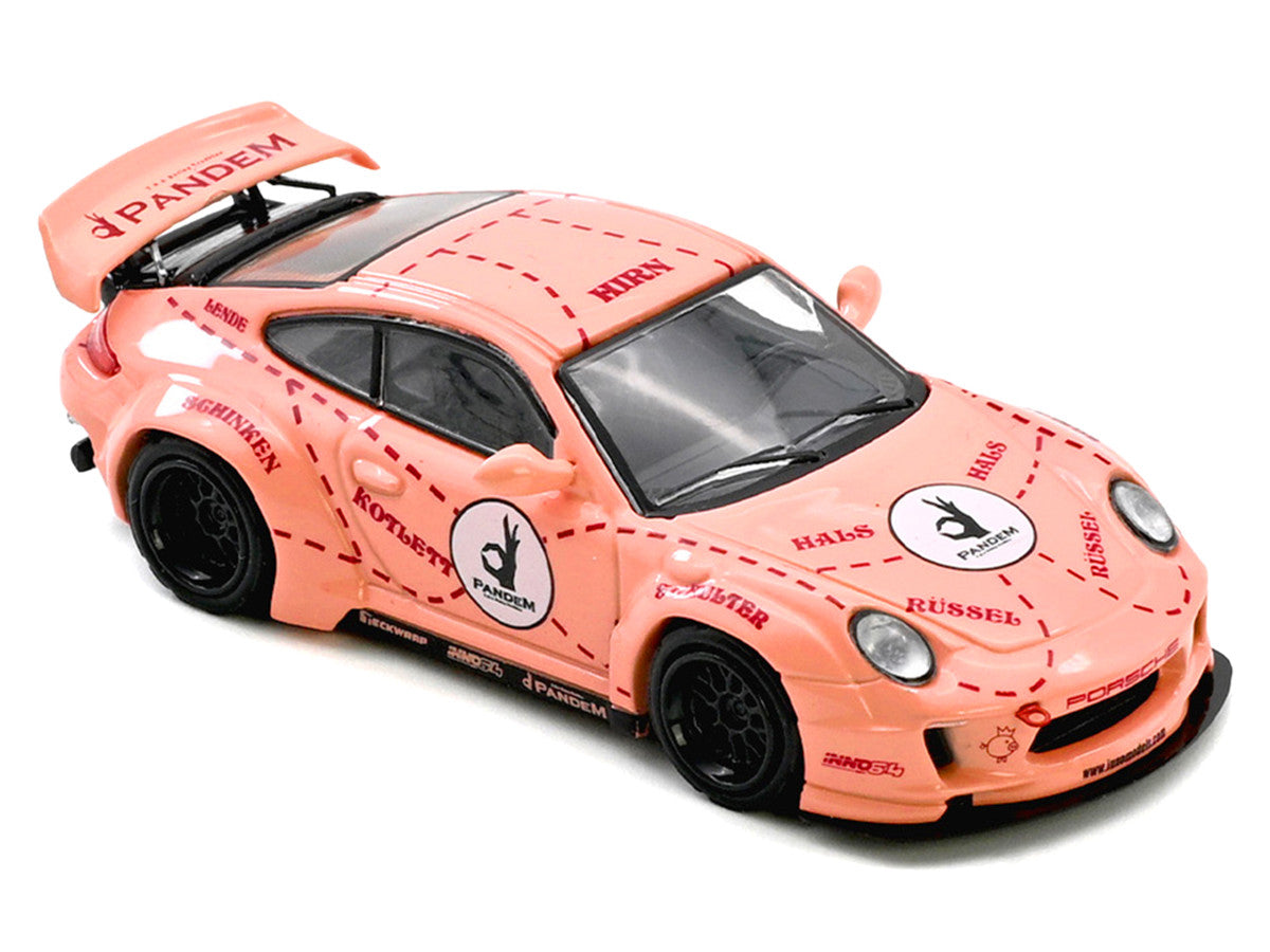 Pandem 997 "Pink Pig" Pink with Graphics 1/64 Diecast Model Car by Inno Models-2