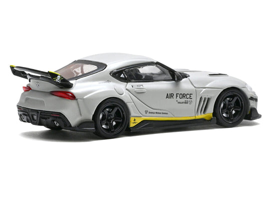 Toyota Supra (A90) WBK DarwinPro "Air Force" Matt Gray with Carbon Accents 1/64 Diecast Model Car by Inno Models-0