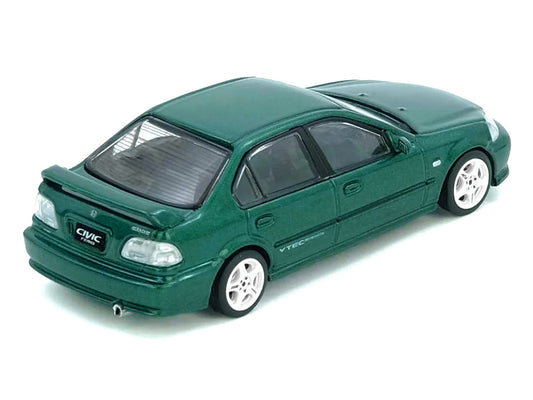 Honda Civic Ferio Si (EK) RHD (Right Hand Drive) Green Metallic 1/64 Diecast Model Car by Inno Models-0