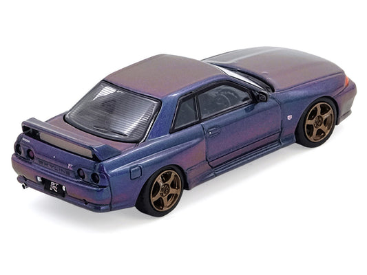 Nissan Skyline GT-R (R32) RHD (Right Hand Drive) Midnight Purple Metallic "Australian Special Edition" 1/64 Diecast Model Car by Inno Models-0