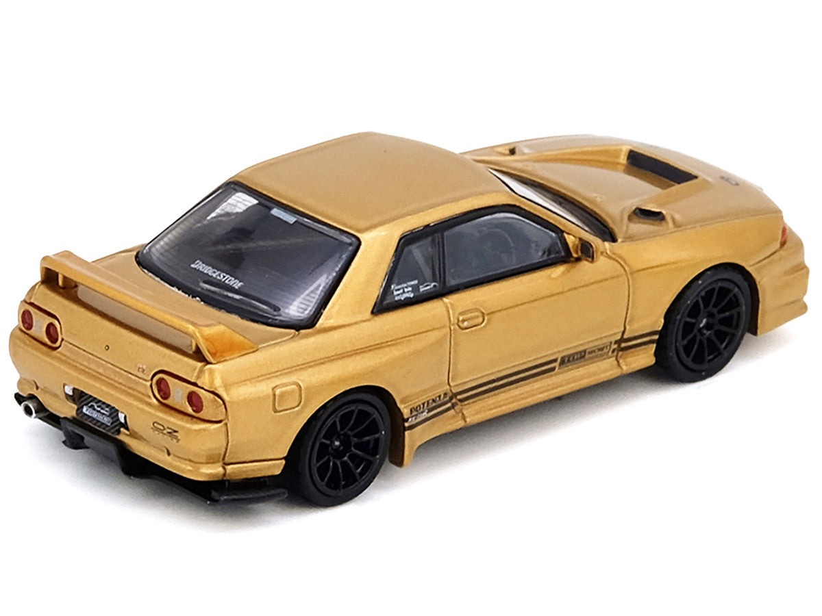 Nissan Skyline "Top Secret" BNR32 GT-R (650R) RHD (Right Hand Drive) Gold Metallic 1/64 Diecast Model Car by Inno Models-0
