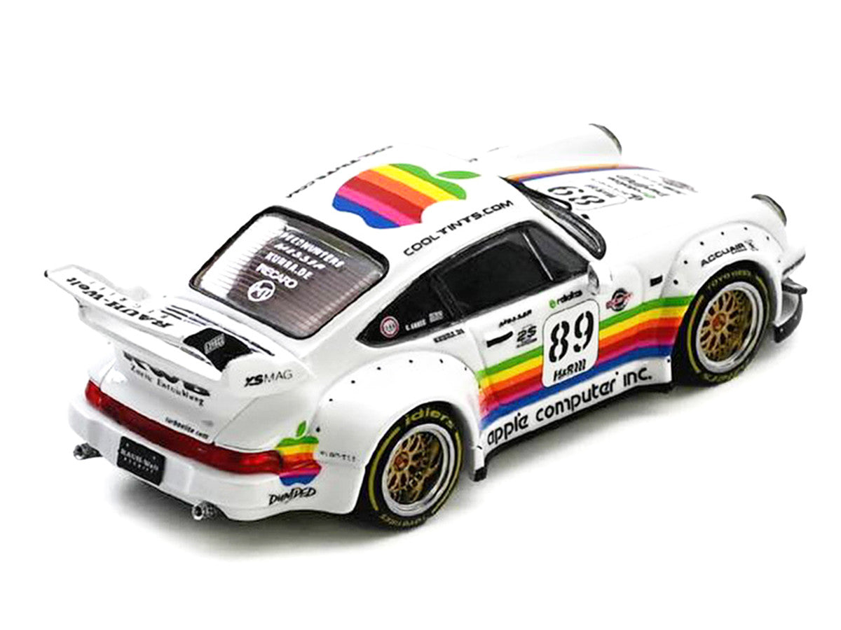RWB 930 #89 "Apple Livery" White with Stripes 1/64 Diecast Model Car by Inno Models-2