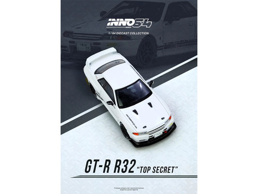 Nissan Skyline "Top Secret" (VR32) GT-R RHD (Right Hand Drive) White 1/64 Diecast Model Car by Inno Models-0
