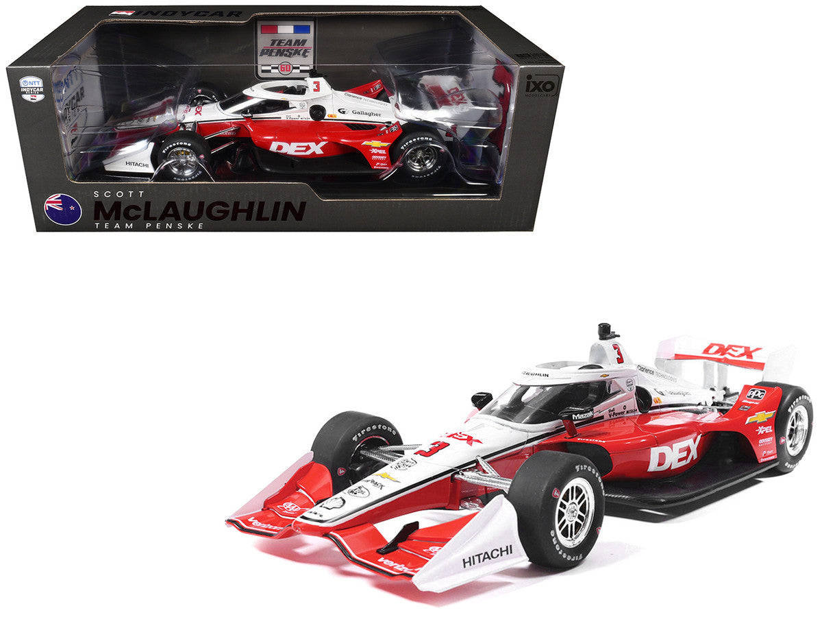 Dallara IndyCar #3 Scott McLaughlin "DEX" Team Penske (Road Course Configuration) "NTT IndyCar Series" (2026) 1/18 Diecast Model Car by IXO Models-4
