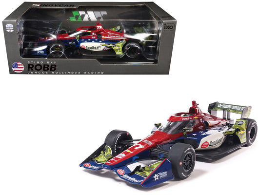 Dallara IndyCar #77 Sting Ray Robb "Goodheart Animal Health Center" Juncos Hollinger Racing (Road Course Configuration) "NTT IndyCar Series" (2026) 1/18 Diecast Model Car by IXO Models-0