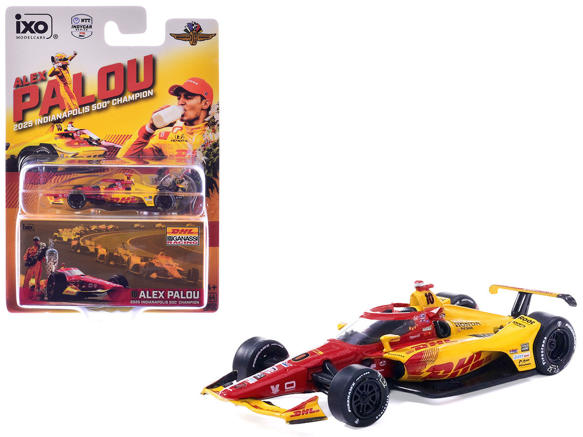 Dallara IndyCar #10 Alex Palou "DHL - Chip Ganassi Racing" Winner "Indianapolis 500" (2025) 1/64 Diecast Model by IXO Models-4