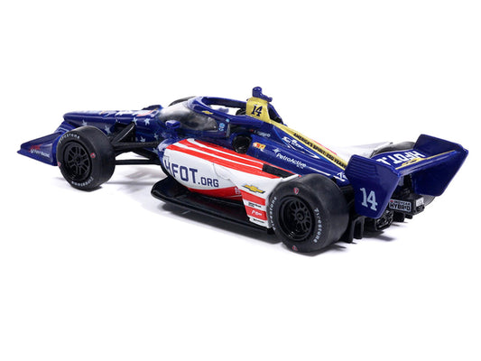 Dallara IndyCar #14 Santino Ferrucci "HFOT.Org" AJ Foyt Racing (Road Course Configuration) "NTT IndyCar Series" (2026) 1/64 Diecast Model Car by IXO Models-0