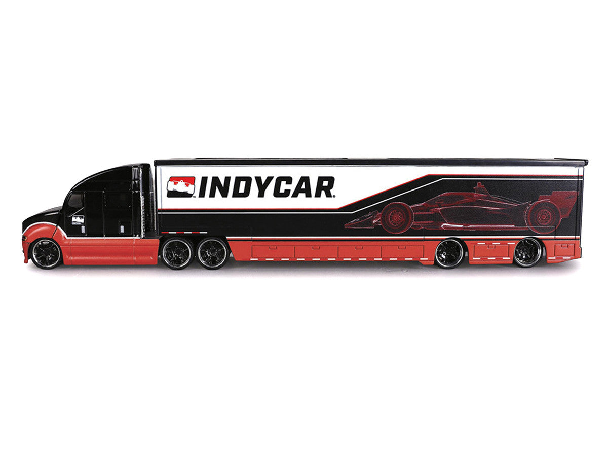 IndyCar Hauler Black and Red with Graphics 1/64 Diecast Model Car by IXO Models-0