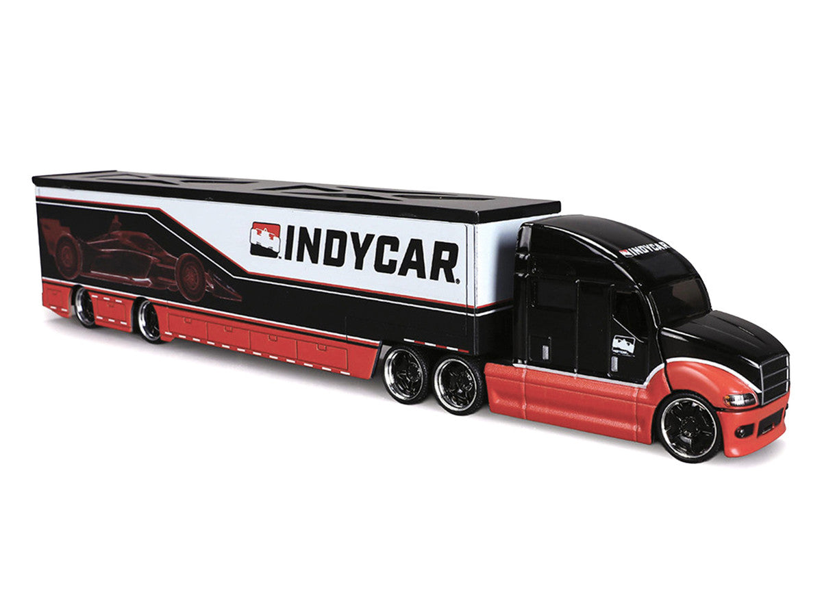 IndyCar Hauler Black and Red with Graphics 1/64 Diecast Model Car by IXO Models-3