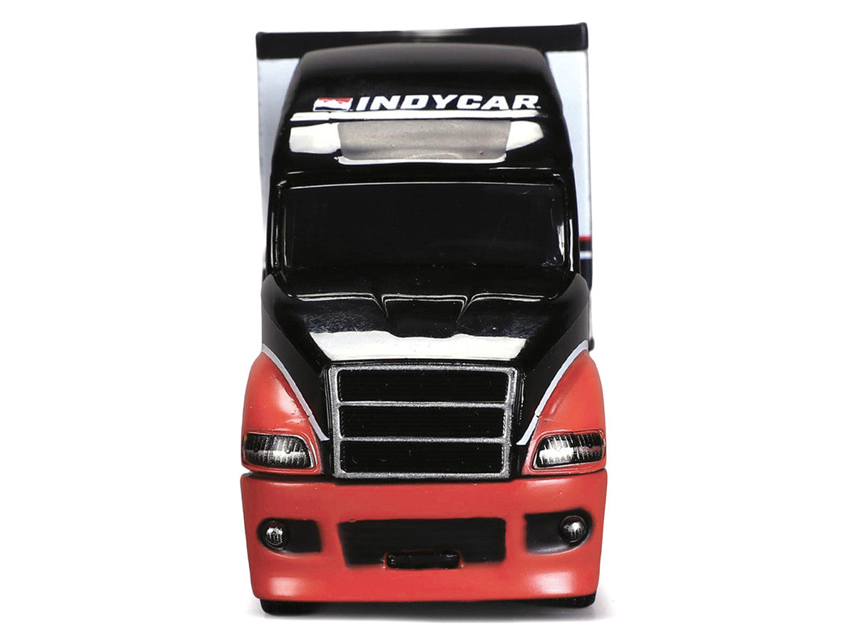 IndyCar Hauler Black and Red with Graphics 1/64 Diecast Model Car by IXO Models-2