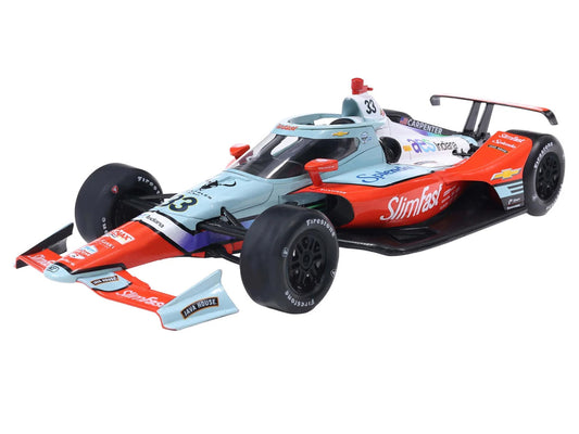 Dallara IndyCar #33 Ed Carpenter "Slim Fast" Ed Carpenter Racing (Road Course Configuration) "NTT IndyCar Series" (2026) 1/64 Diecast Model Car by IXO Models-0