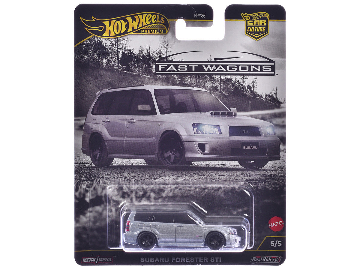 Subaru Forester STI Silver Metallic "Fast Wagons" Series Diecast Model Car by Hot Wheels-2