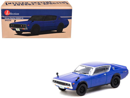 Nissan Skyline 2000GT-R KPGC110 RHD (Right Hand Drive) Blue Metallic "J Collection" Series 1/64 Diecast Model by Tarmac Works-0
