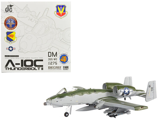Fairchild Republic A-10C Thunderbolt II Attack Aircraft "355th Fighter Wing 354th Fighter Squadron Bulldogs" (2020) United States Air Force 1/144 Diecast Model by JC Wings-0