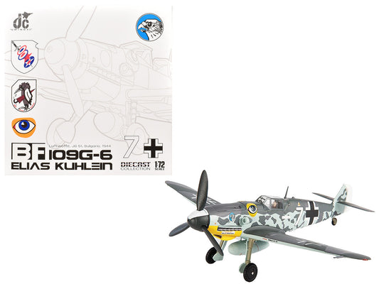 Messerschmitt BF 109G-6 Fighter Aircraft "JG 51 Bulgaria" (1944) German Luftwaffe 1/72 Die Cast Model by JC Wings-0