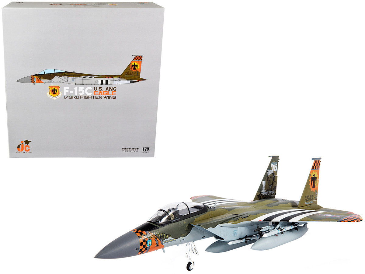 McDonnell Douglas F-15C Eagle Fighter Plane "U.S. ANG 173rd Fighter Wing" (2020) 1/72 Diecast Model by JC Wings-0