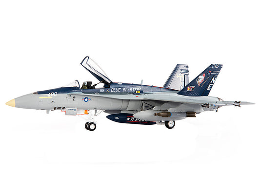 McDonnell Douglas F/A-18C Hornet Aircraft "VFA-34 Blue Blasters USS Carl Vinson Last Cruise" (2018) United States Navy 1/72 Diecast Model by JC Wings-0