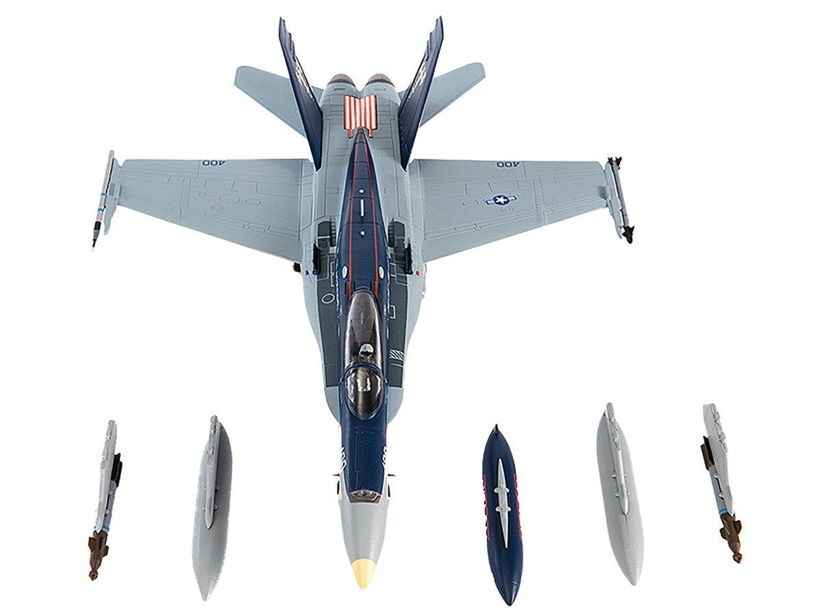 McDonnell Douglas F/A-18C Hornet Aircraft "VFA-34 Blue Blasters USS Carl Vinson Last Cruise" (2018) United States Navy 1/72 Diecast Model by JC Wings-1