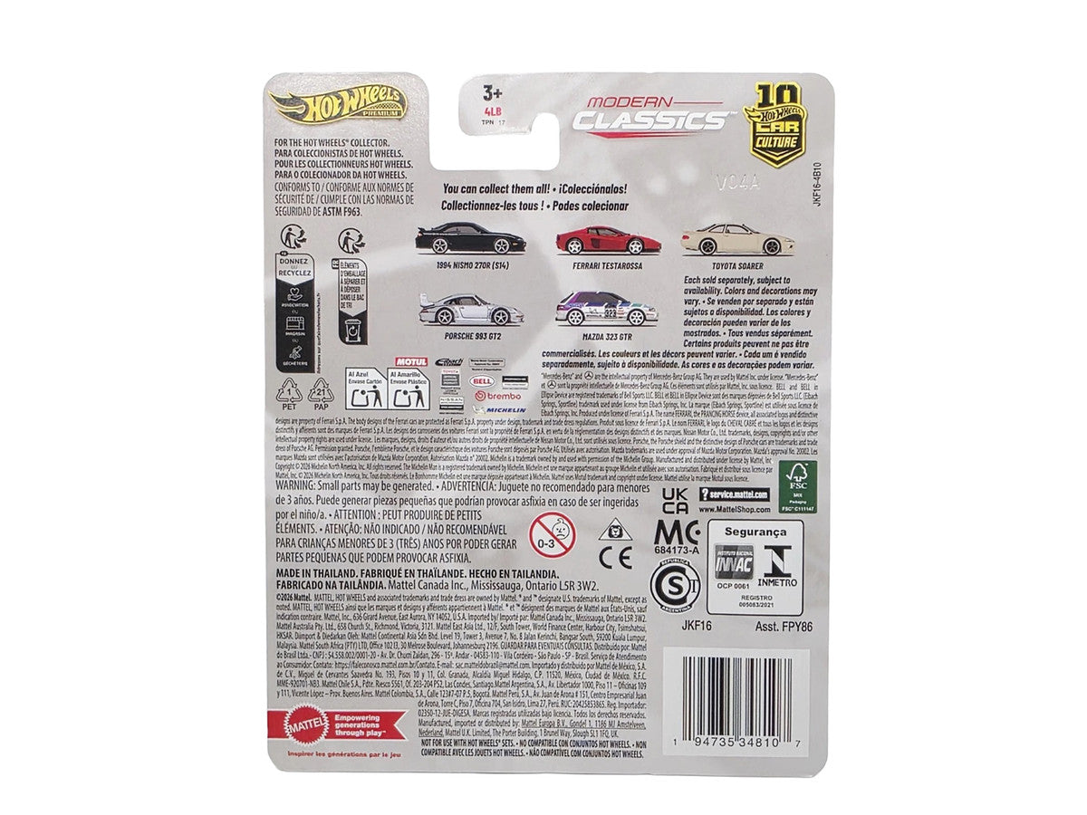 Porsche 993 GT2 Gray Metallic "Modern Classics" Series Diecast Model Car by Hot Wheels-0