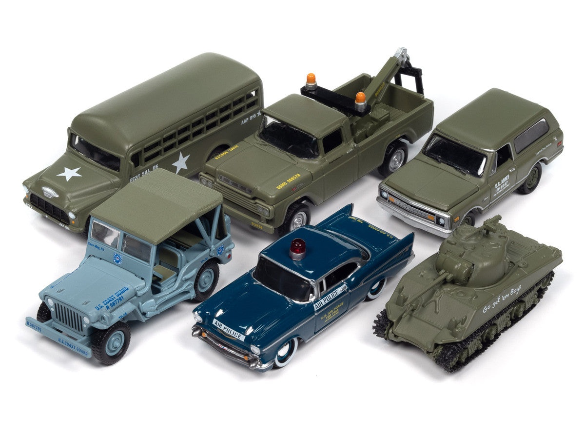 "Military" Set B of 6 pieces 2024 Release 2 Limited Edition Diecast Models by Johnny Lightning-1