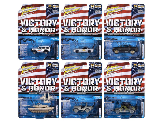 "Military" Set B of 6 pieces 2025 Release 2 Limited Edition 1/64 Diecast Model Cars by Johnny Lightning-0