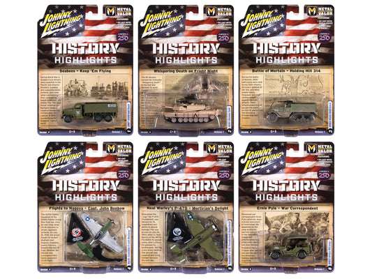 "Military" Set B of 6 pieces 2026 Release 1 Limited Edition 1/64 Diecast Model Cars by Johnny Lightning-0